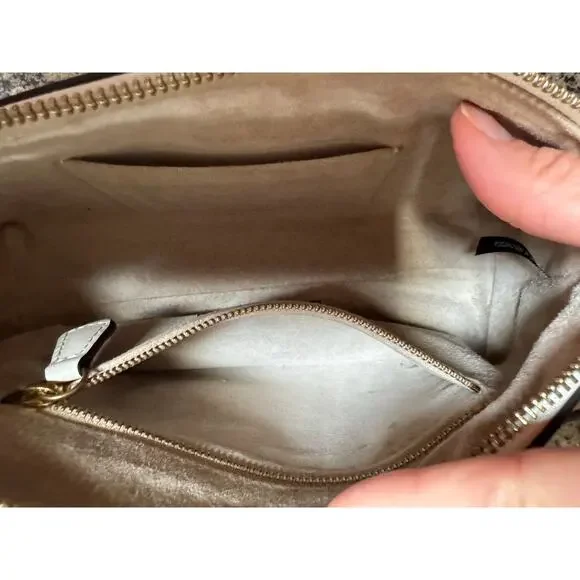 STAUD Kaia Cream Leather Shoulder Bag - - Picture 8 of 9